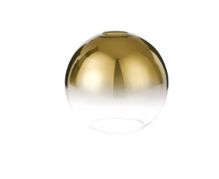 Atmore Brass 4 Light Pendant with 4 Gold Fade Globe Glass Shades